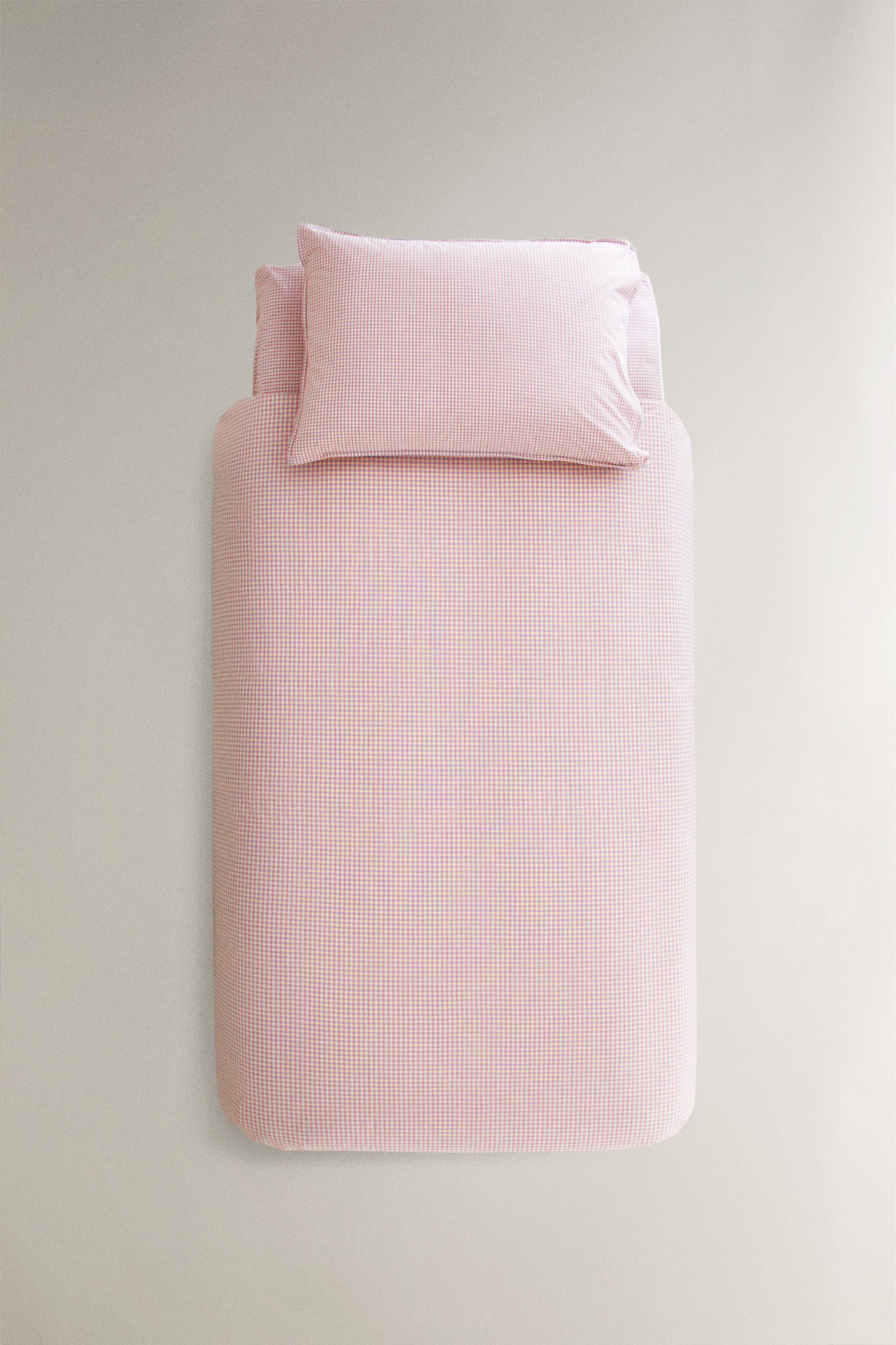 KIDS GINGHAM COTTON DUVET COVER
