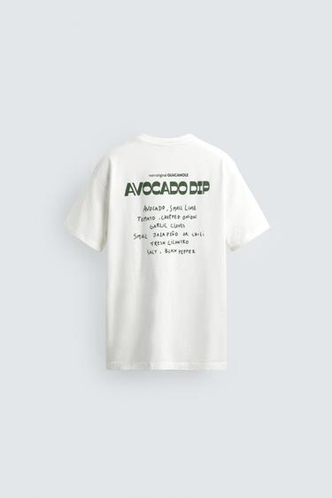 T-SHIRT BRODÉ AVOCAT - Beige clair de Zara - Image 7