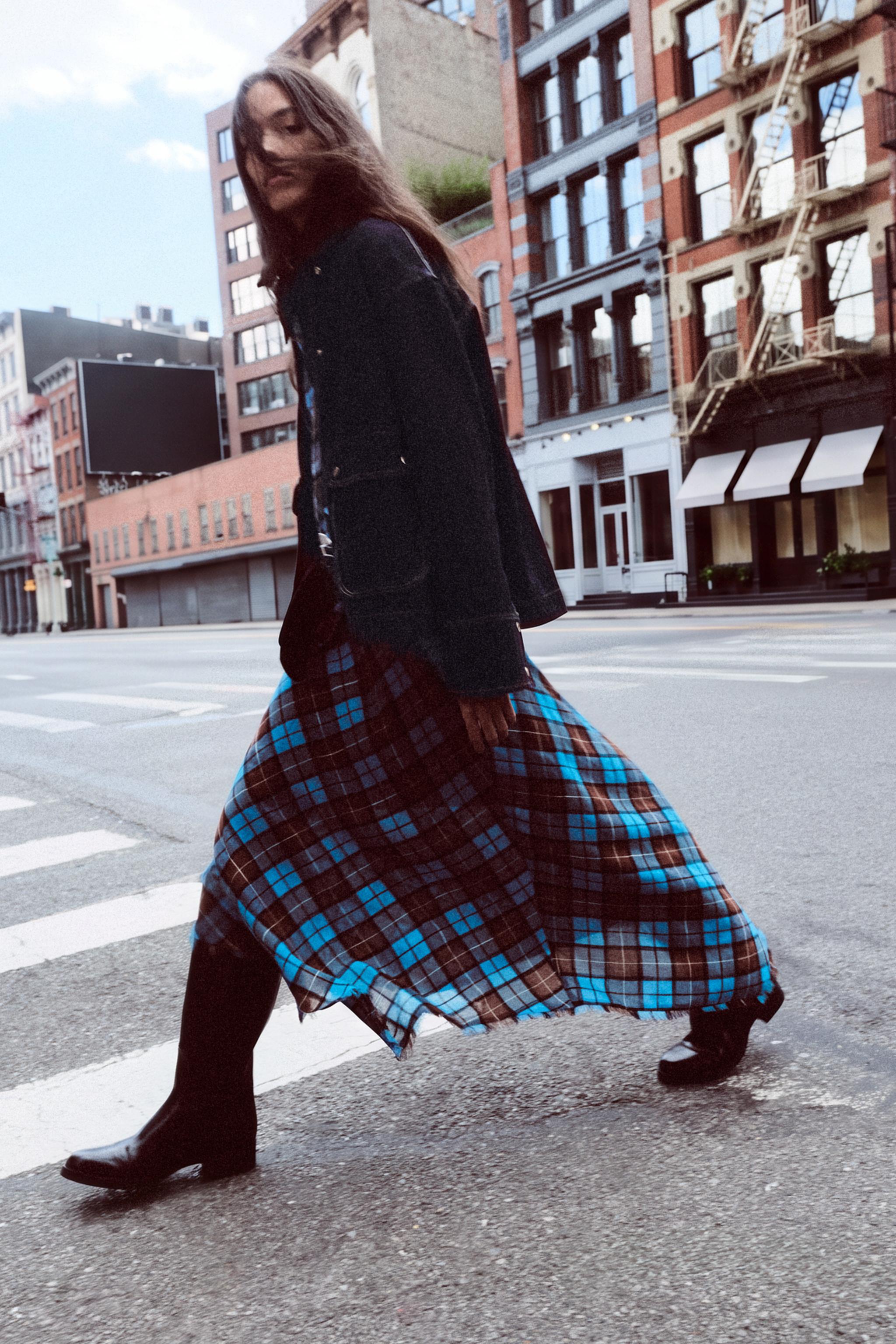 PLAID WRAP SHIRT