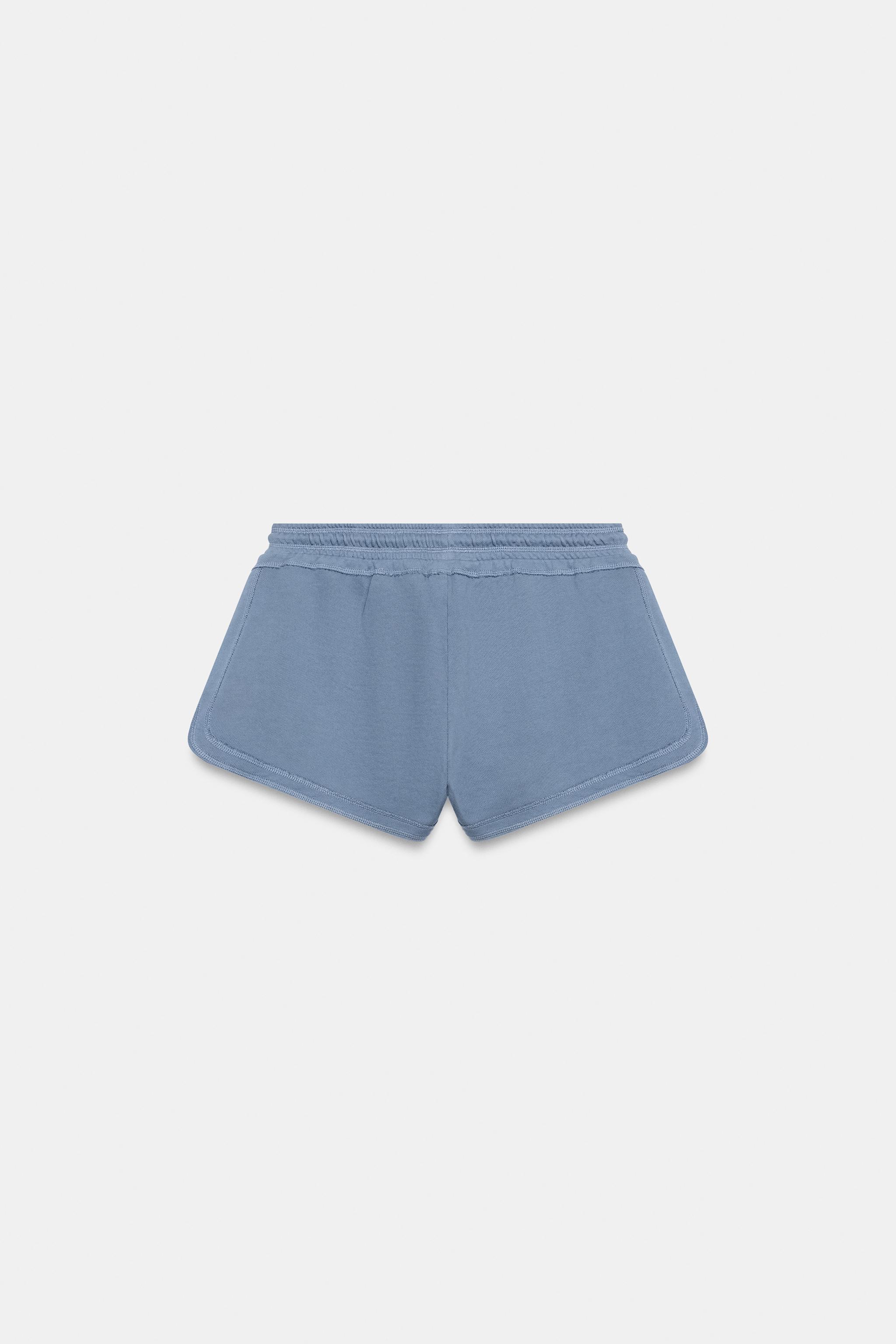 WASHED EFFECT DRAWSTRING SHORTS