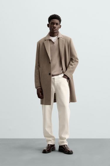 WOOL BLEND COAT - Mink by Zara - Image 0