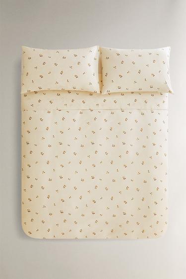 HOUSSE DE COUETTE IMPRIMÉ FEUILLES - Blanc cassé de Zara - Image 4