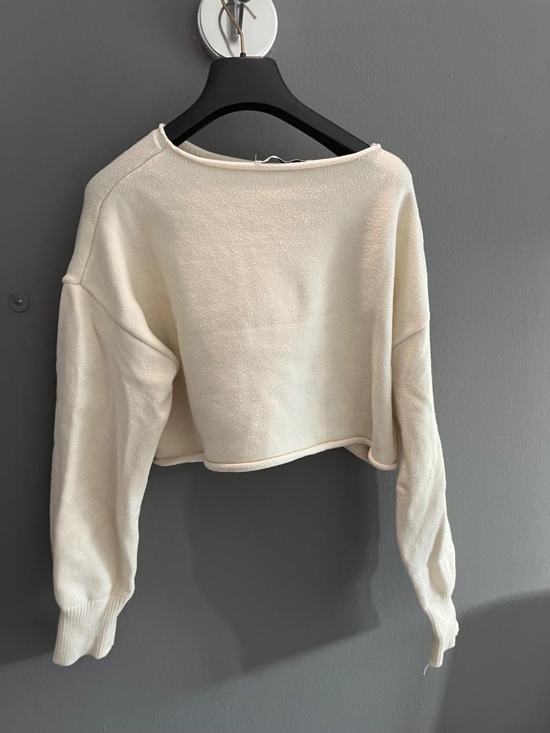 CROPPED KNIT SWEATER - Image 3