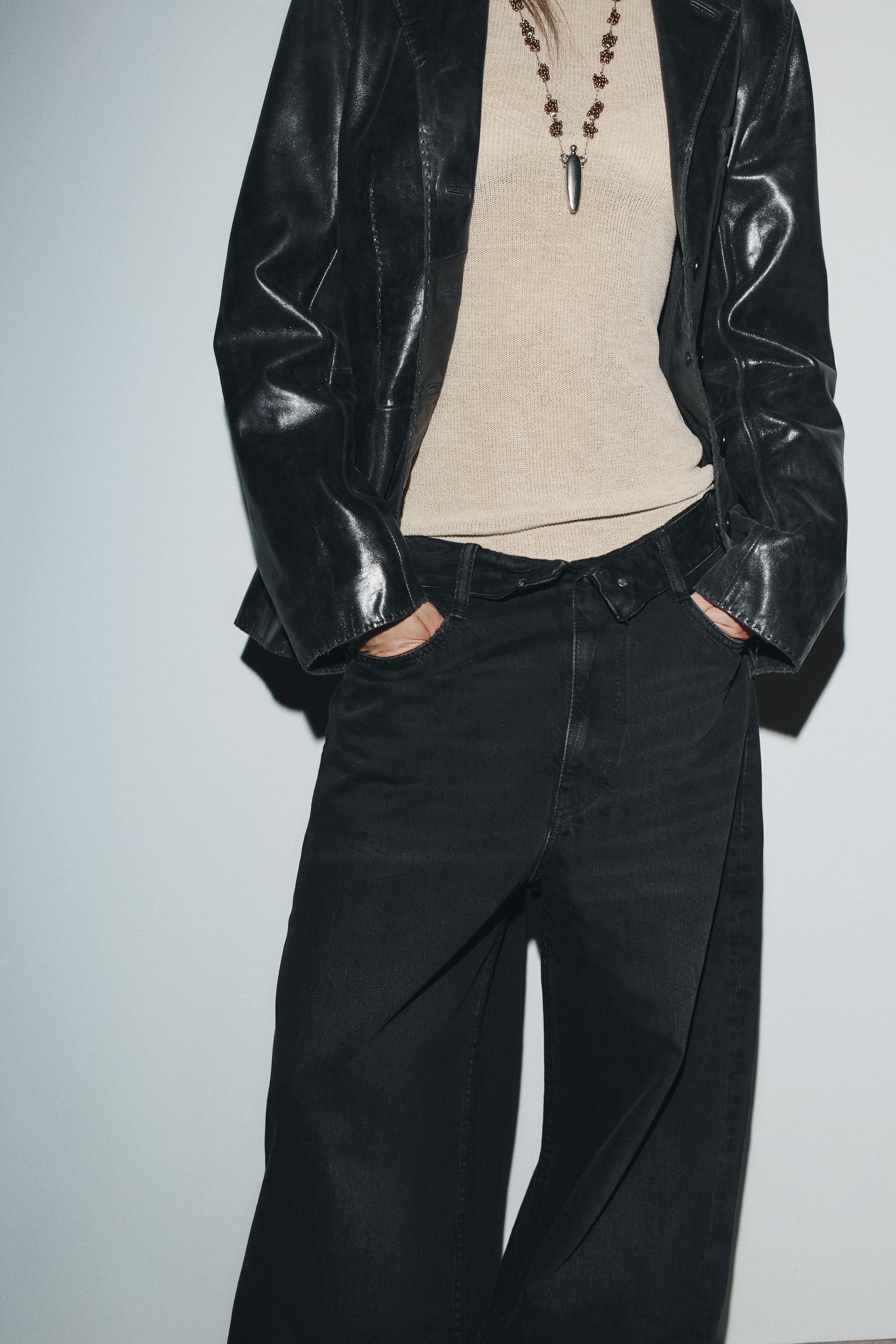 TRF MID-RISE FOLDED WAISTBAND JEANS