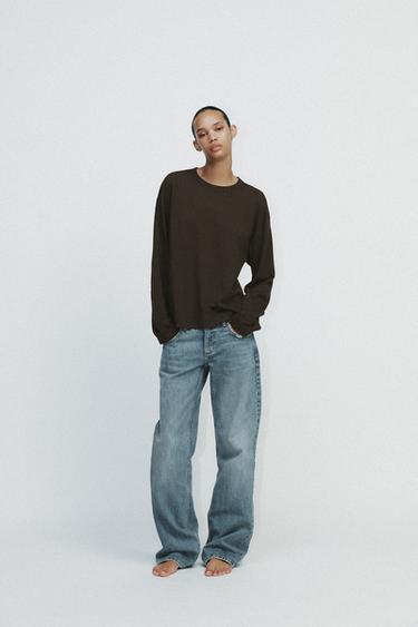 Zara RUSTIC T-SHIRT - Brown - Image 0