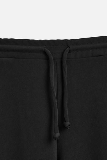 INTERLOCK TEXTURED WIDE-LEG TROUSERS - Black by Zara - Image 8
