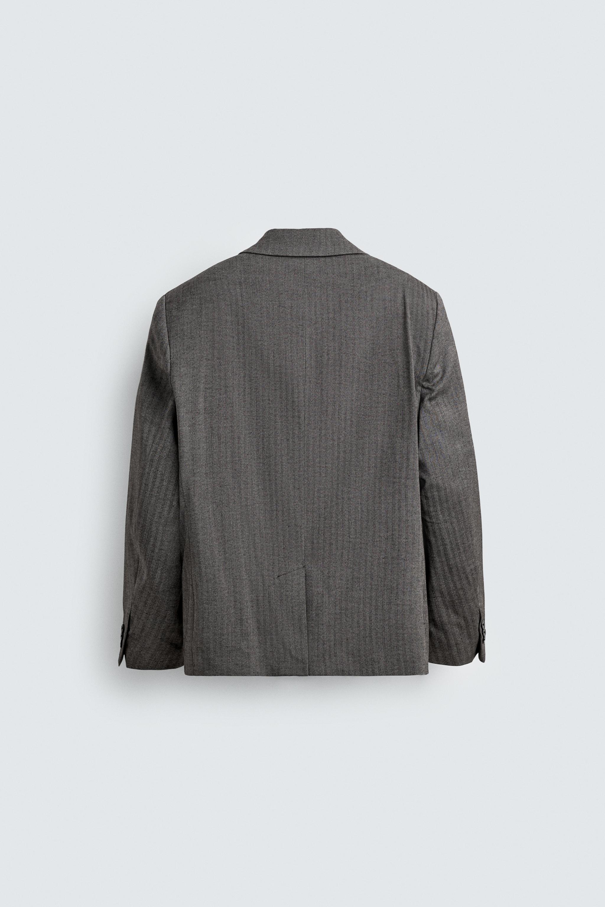 イタリア製 ブラウン ヘリンボーンブレザー ヘリンボーンスーツブレザー - ゴールデンブラウン | ZARA Japan