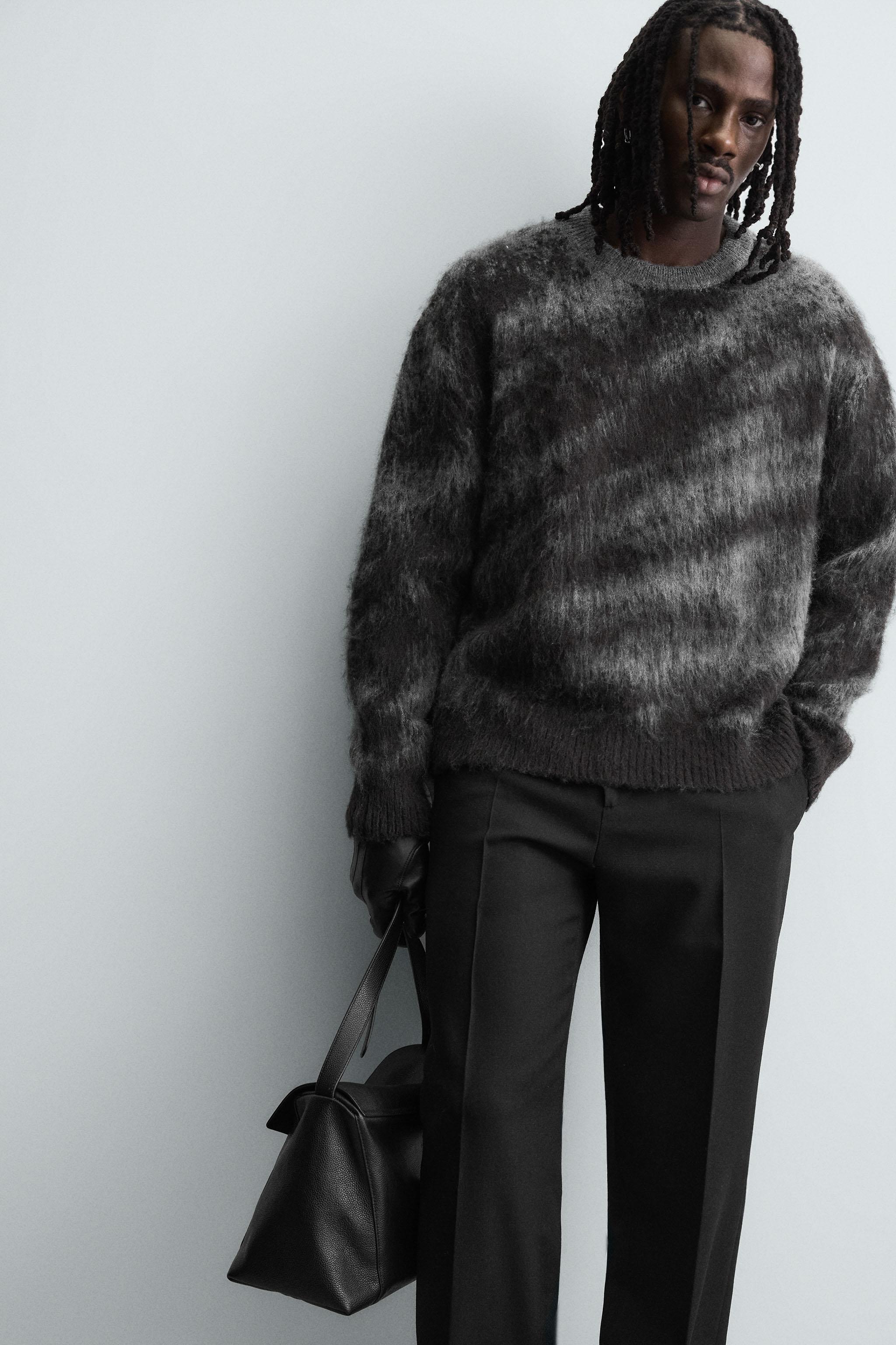 BRUSHED JACQUARD JUMPER