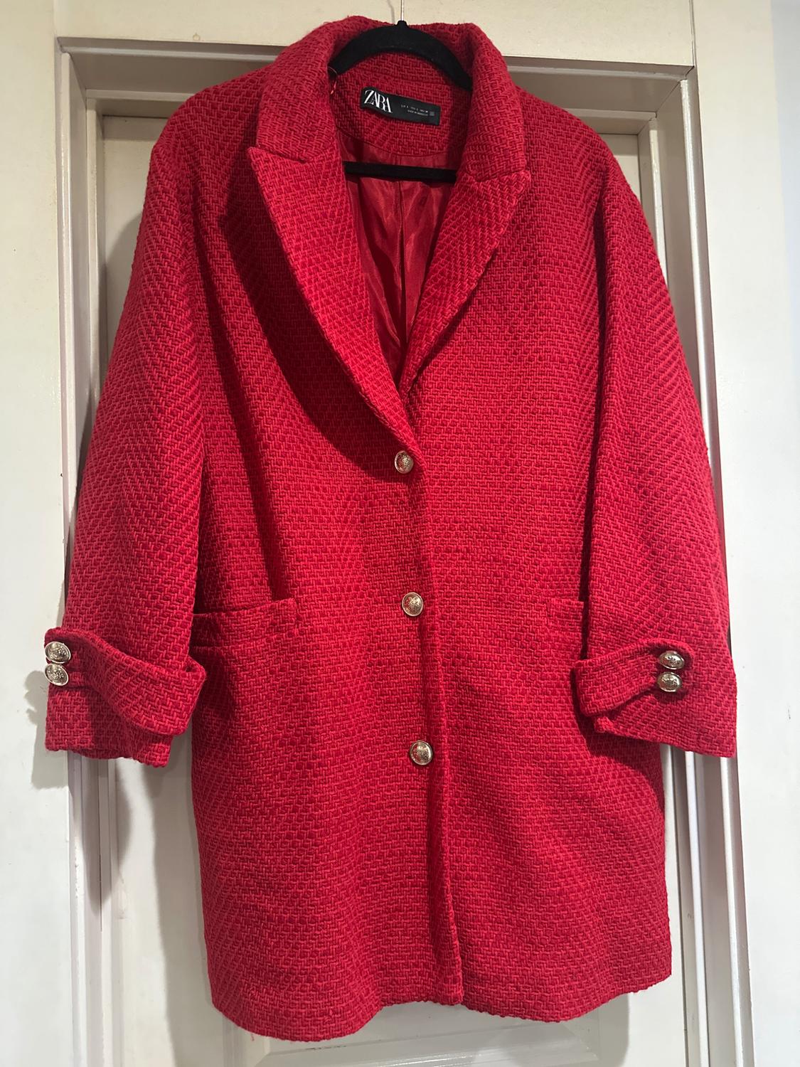 GOLD BUTTON TEXTURED COAT