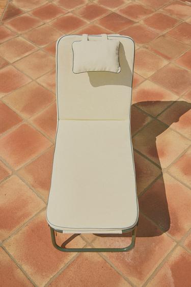 Zara CHILDREN’S RECLINING BEACH LOUNGER - Ecru/Yellow