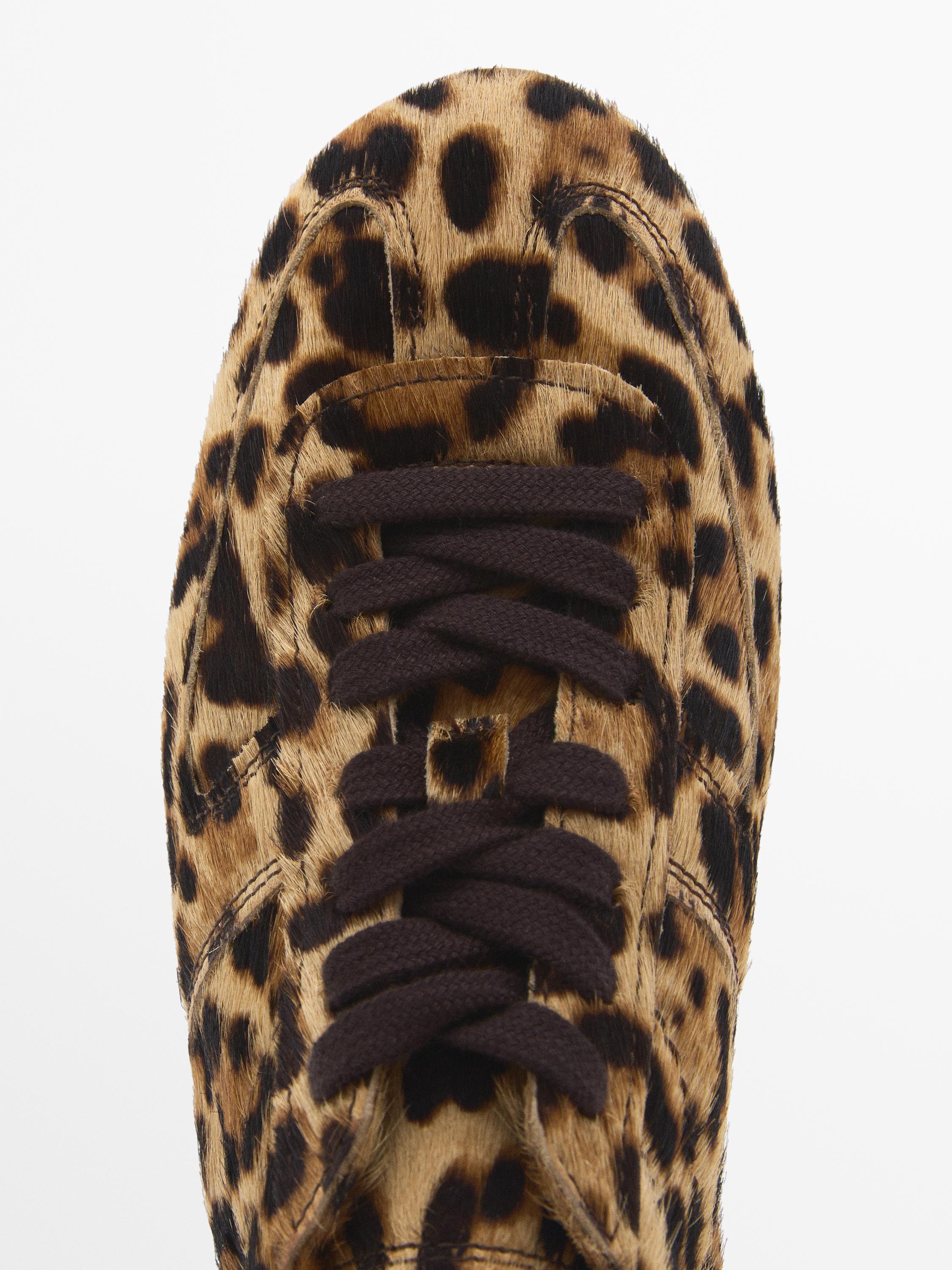 Animal print trainers