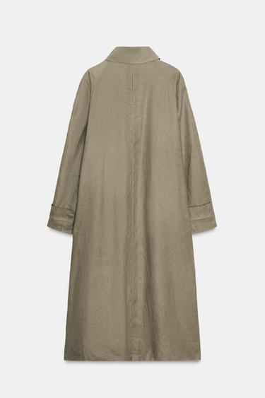 TRENCH ENDUIT ZW COLLECTION ÉDITION LIMITÉE - Kaki clair de Zara - Image 4