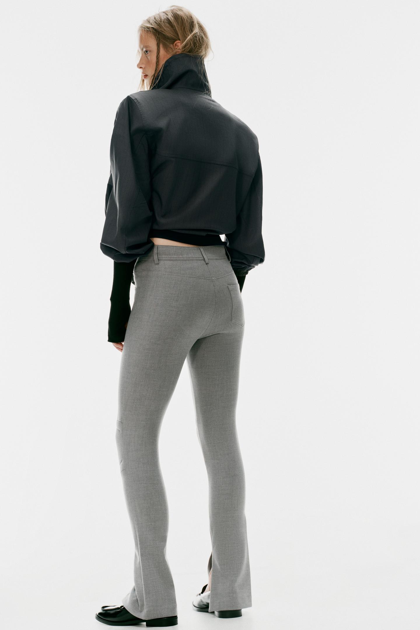 Женские леггинсы Zara Knee-Quilted, цвет: Серый меланжевый — фото 6