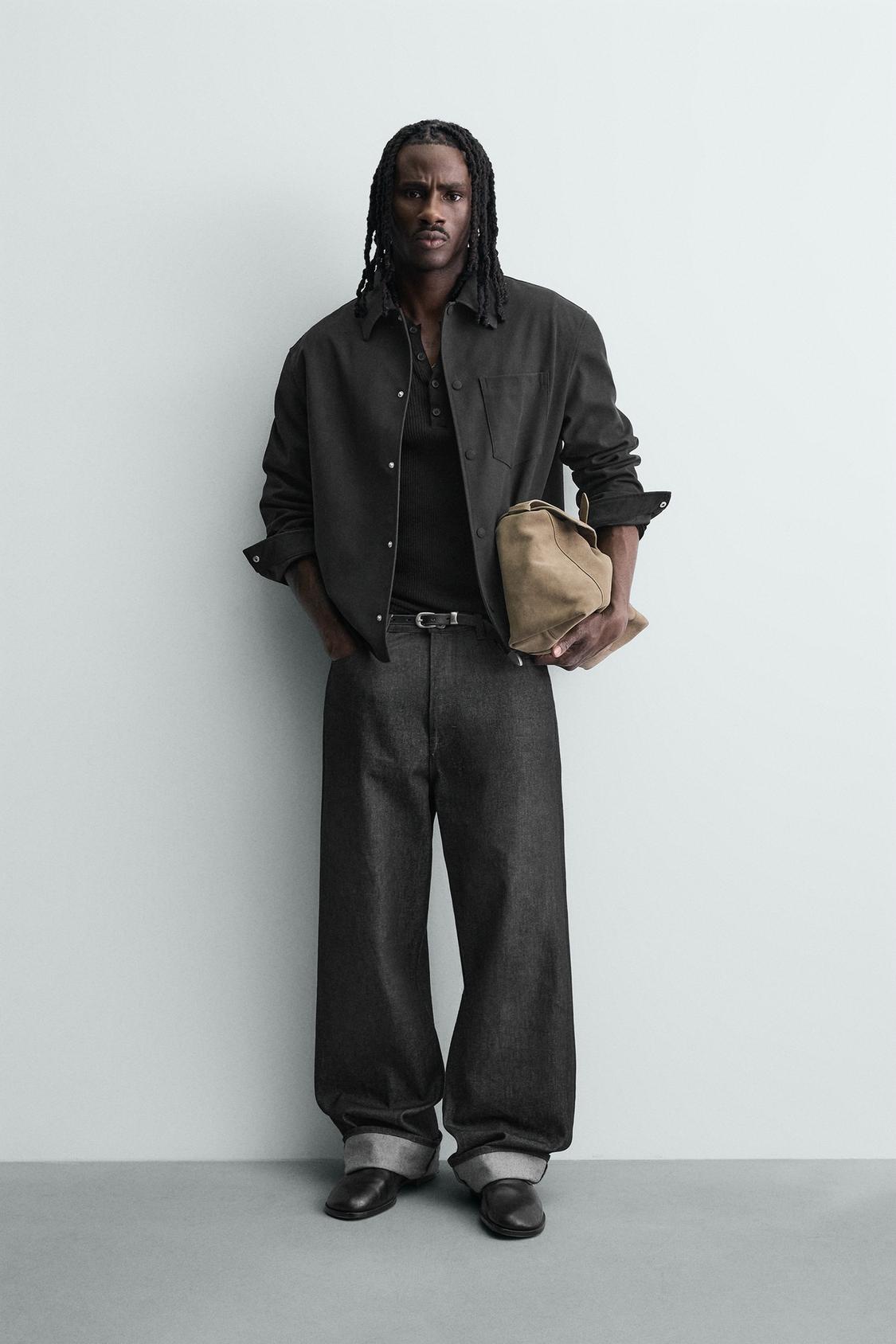 ВЕРХНЯЯ РУБАШКА ИЗ ИСКУССТВЕННОЙ ЗАМШИ СВОБОДНОГО ПОКРОЯ ОТ ZARA