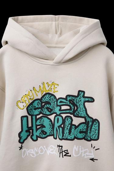 SWEATSHIRT MIT RELIEFPRINT - Sandfarben von Zara