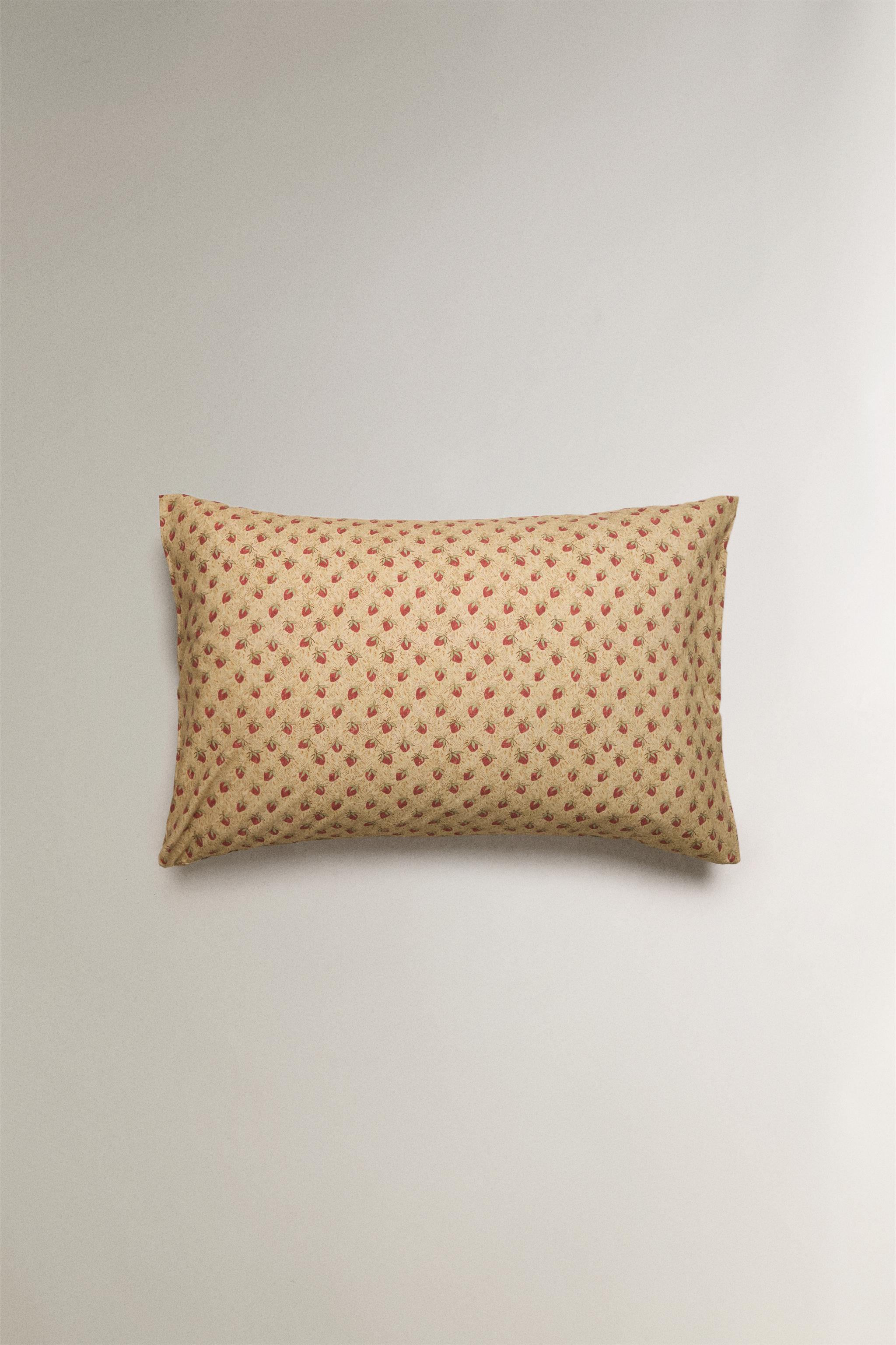 STRAWBERRY PERCALE PILLOWCASE | KATHARINE POLE