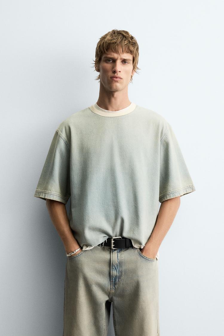 WASHED DENIM T-SHIRT