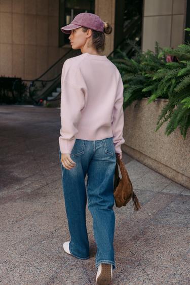 SOFT PLAIN KNIT JUMPER - Light pink by Zara - Image 4