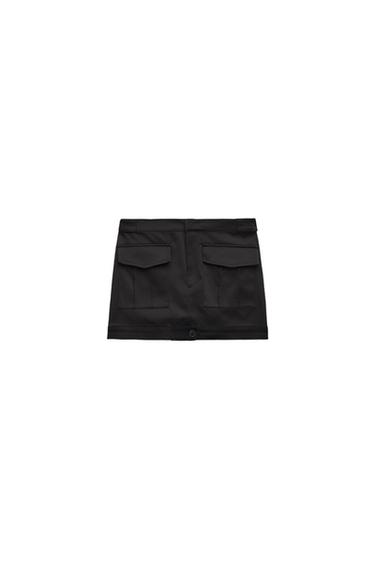 SATIN EFFECT MINI SKIRT