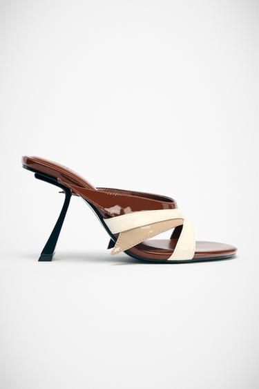 SANDALIA TACÓN ASIMÉTRICO - Multicolor de Zara