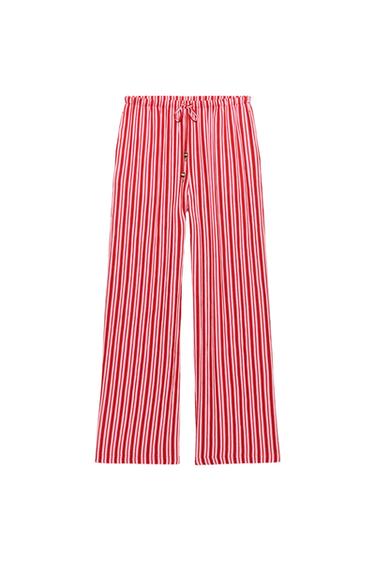 PANTALÓN ANCHO RAYAS - Multicolor de Zara