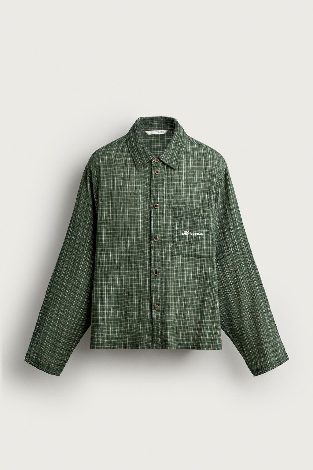 CHECK SHIRT WITH CONTRAST EMBROIDERY