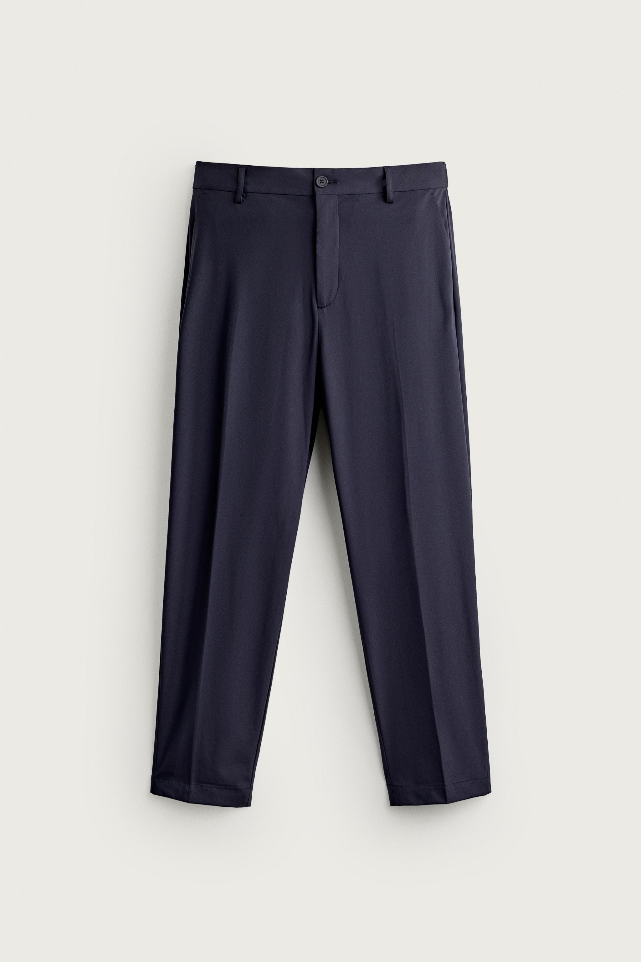 COMFORT SUIT SLIM FIT TROUSERS — navy