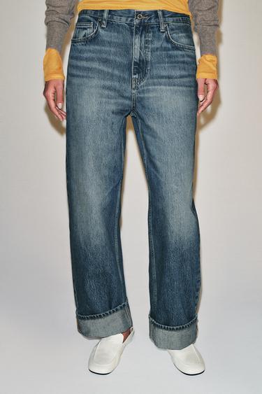 ΤΖΙΝ ZW COLLECTION BAGGY ΕΦΑΡΜΟΓΗ ΚΑΝΟΝΙΚΗ ΜΕΣΗ - Μπλε του Zara