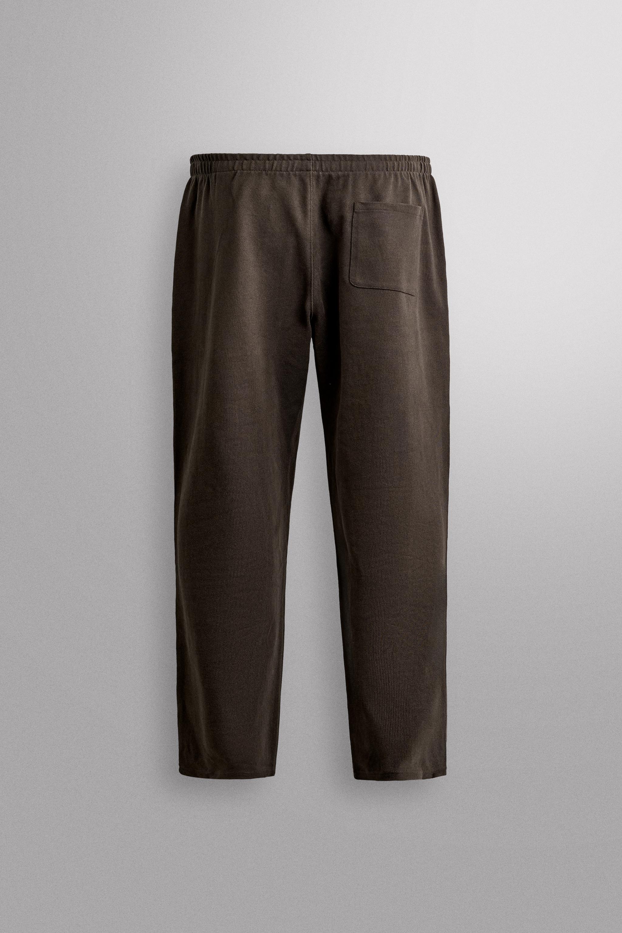 Мужские брюки Zara HEAVYWEIGHT RELAXED FIT JOGGERS — фото 7