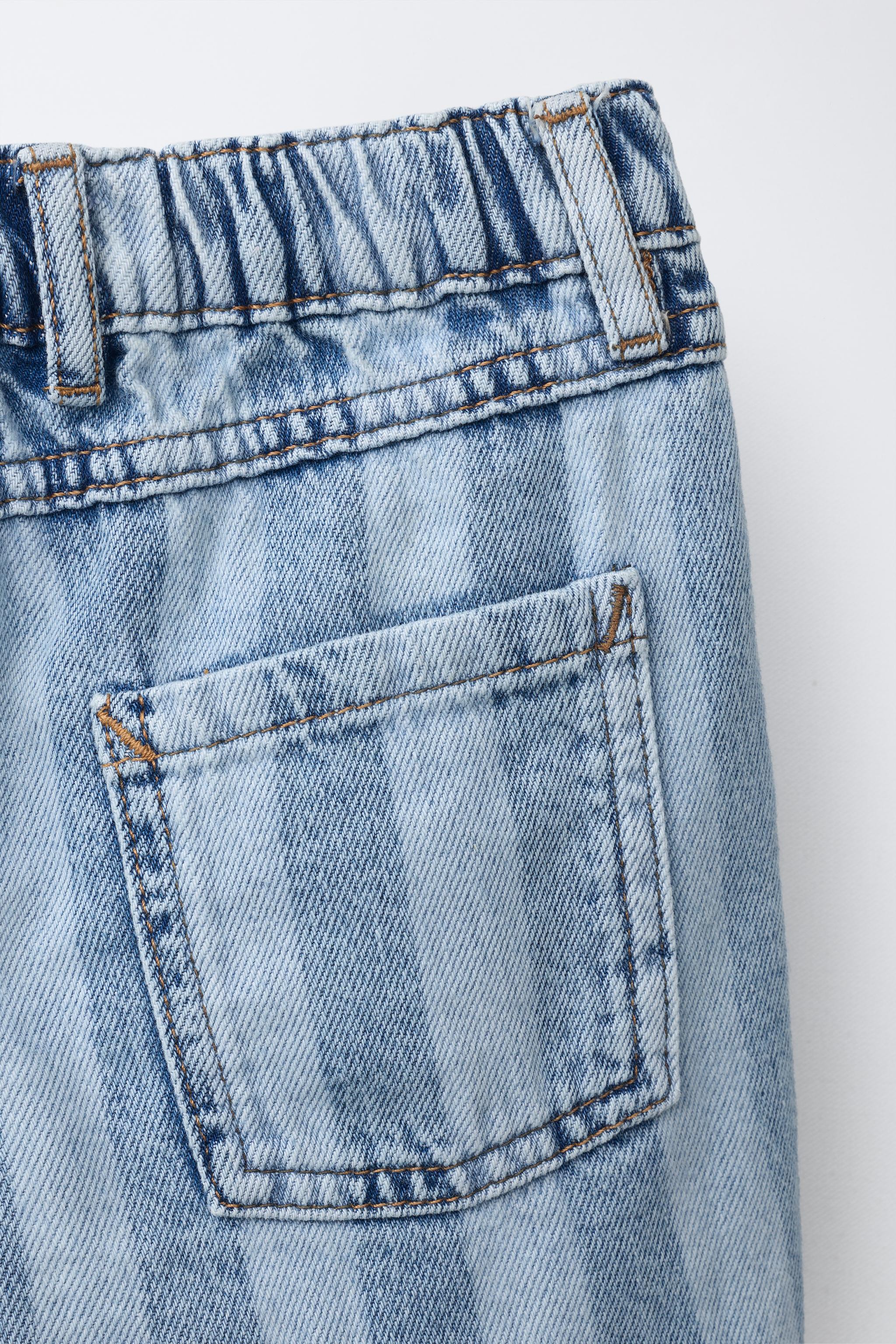 Детские шорты Zara STRIPED DENIM SHORTS — фото 4