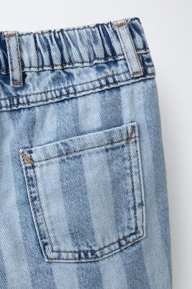 STRIPED DENIM BERMUDA SHORTS - Indigo by Zara - Image 3