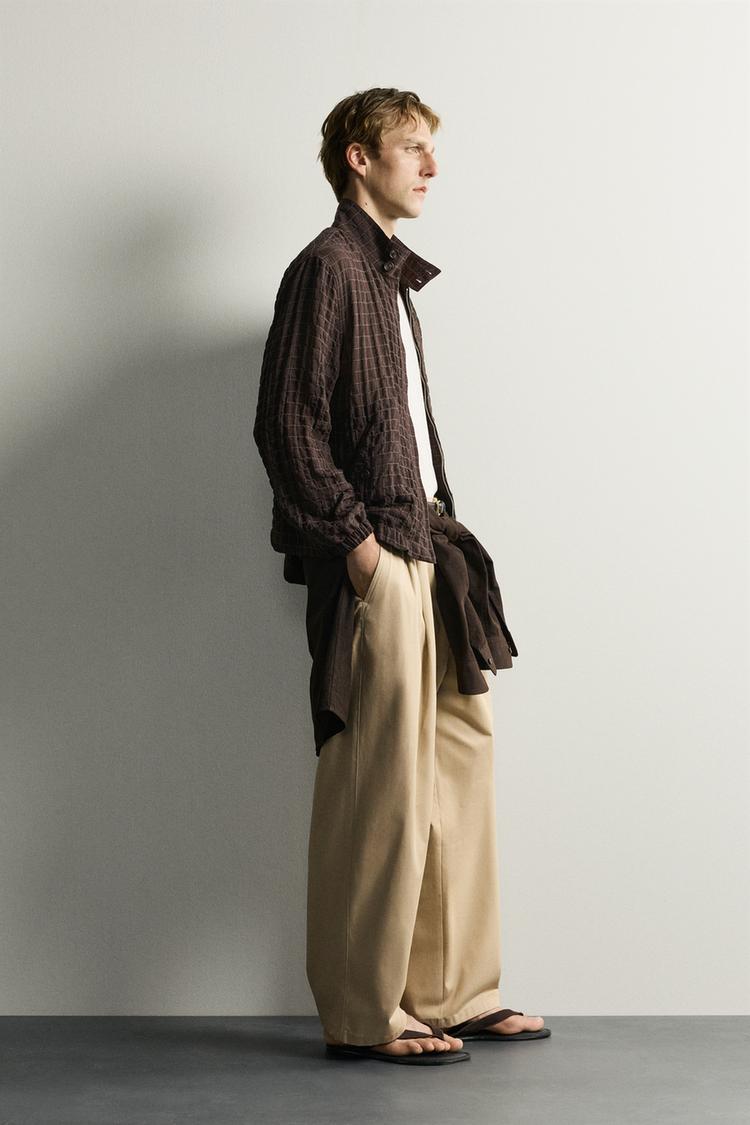 Chaqueta de cuadros de corte cropped 4