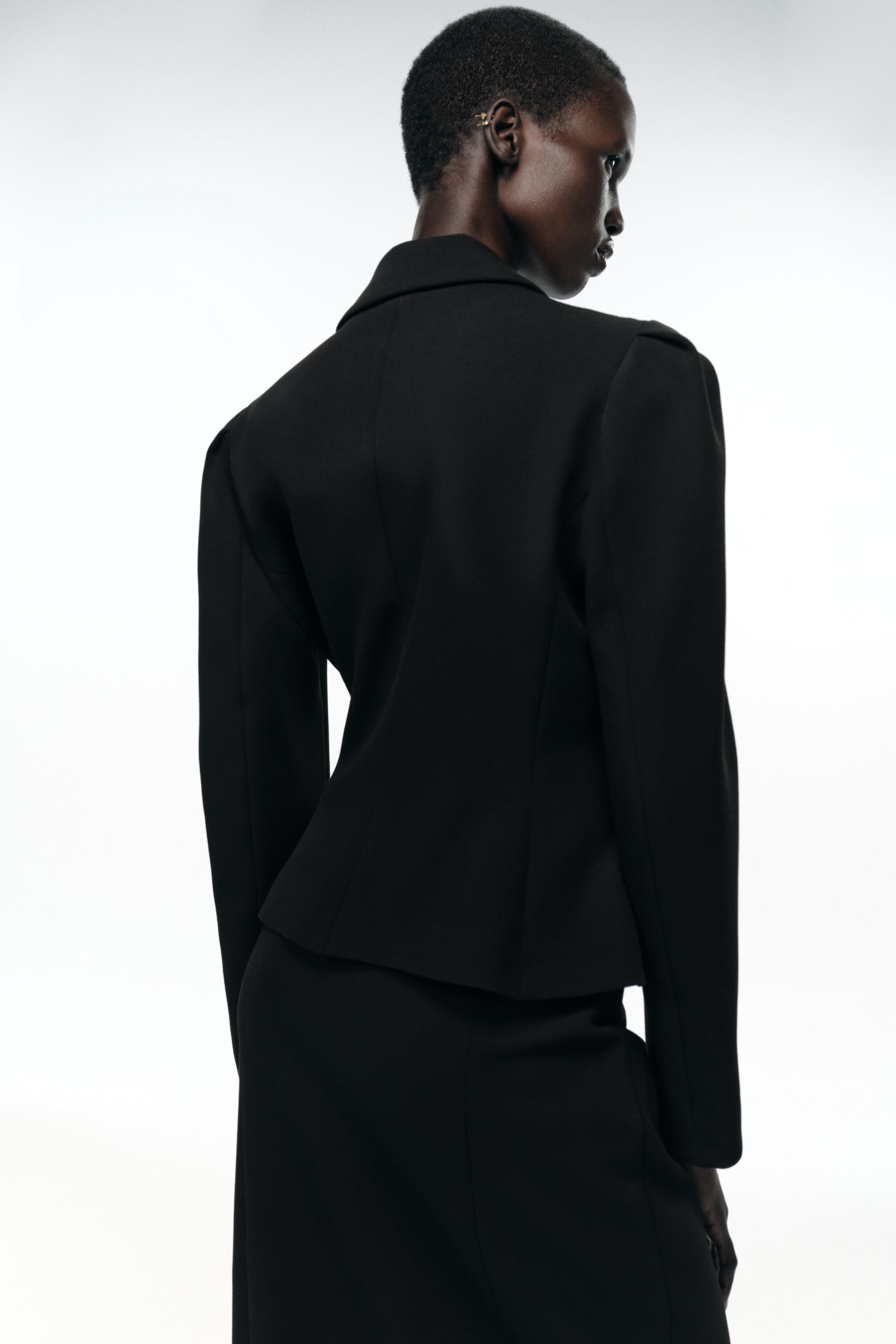 PUFF SLEEVE PEPLUM BLAZER