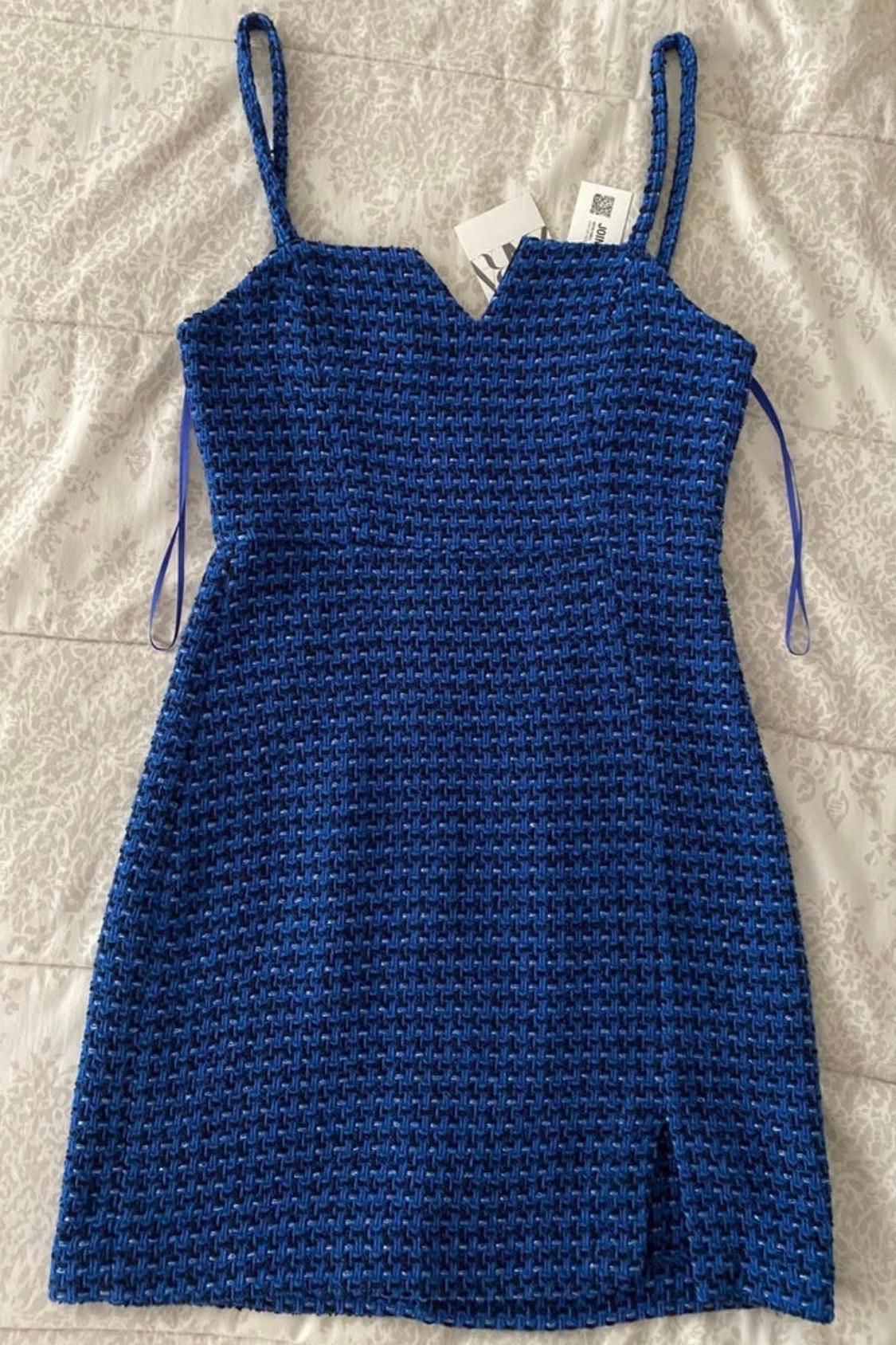 TEXTURED DRESS WITH STRAPS