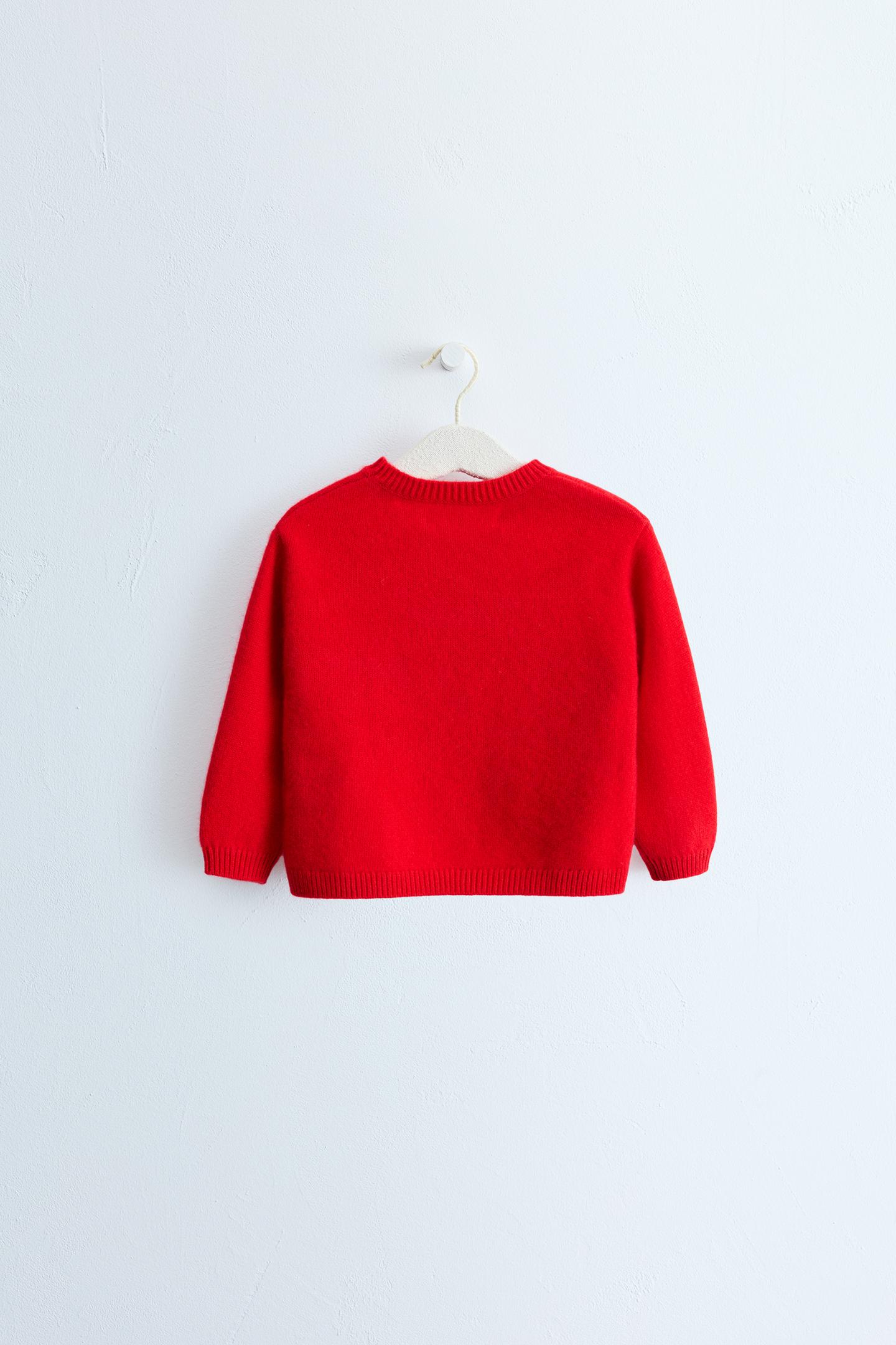 Детский свитер Zara Timeless - 100% Cashmere, цвет: Красный — фото 4