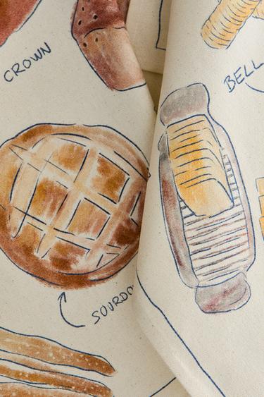 PRINTED TEA TOWEL (PACK OF 2) - Ecru by Zara - Image 3