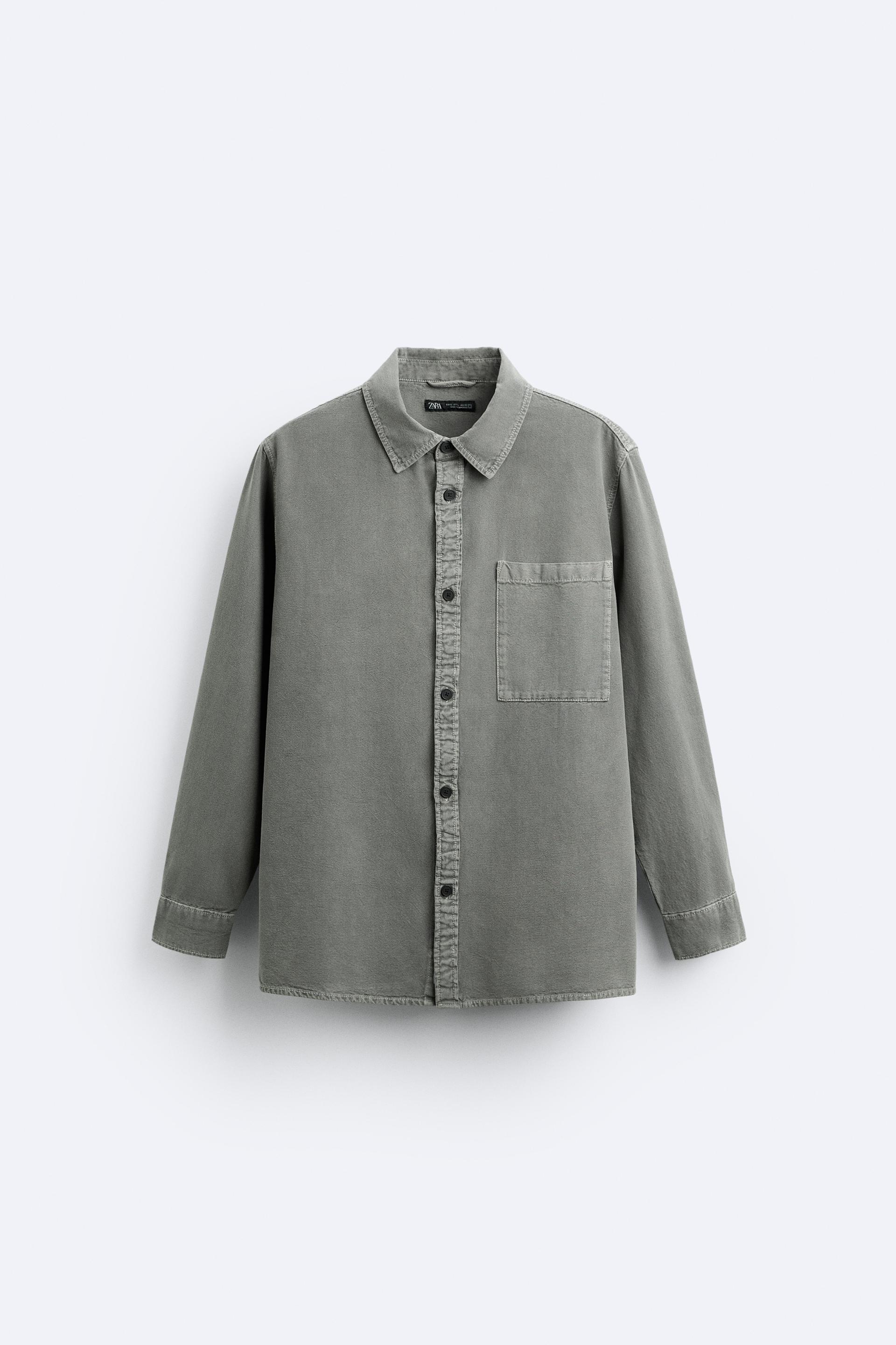 TEXTURED WASHED SHIRT