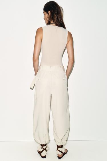 BODY ENCOLURE CARRÉE STRETCH - Écru de Zara - Image 5