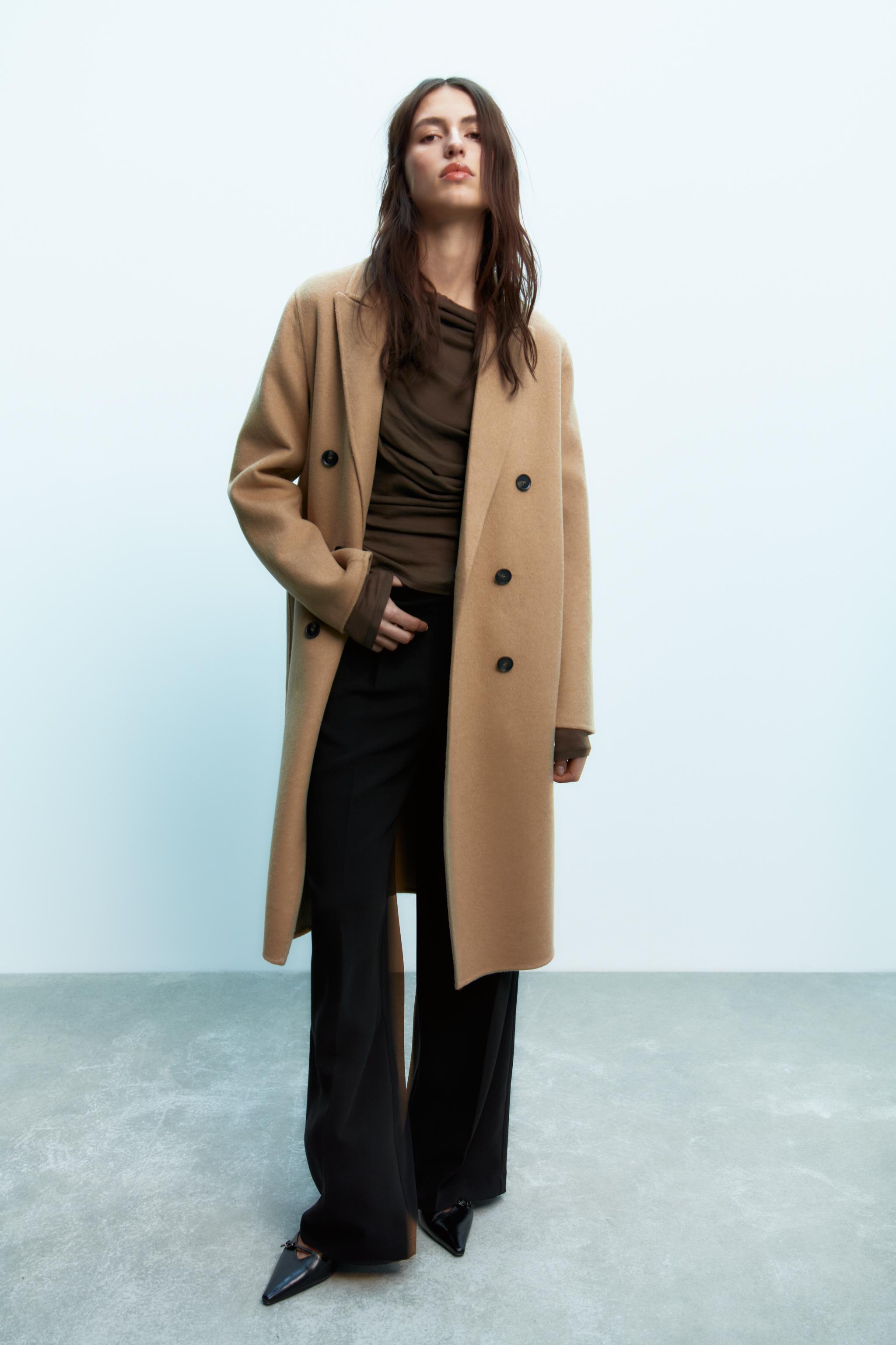 Camel duster coat womens sale