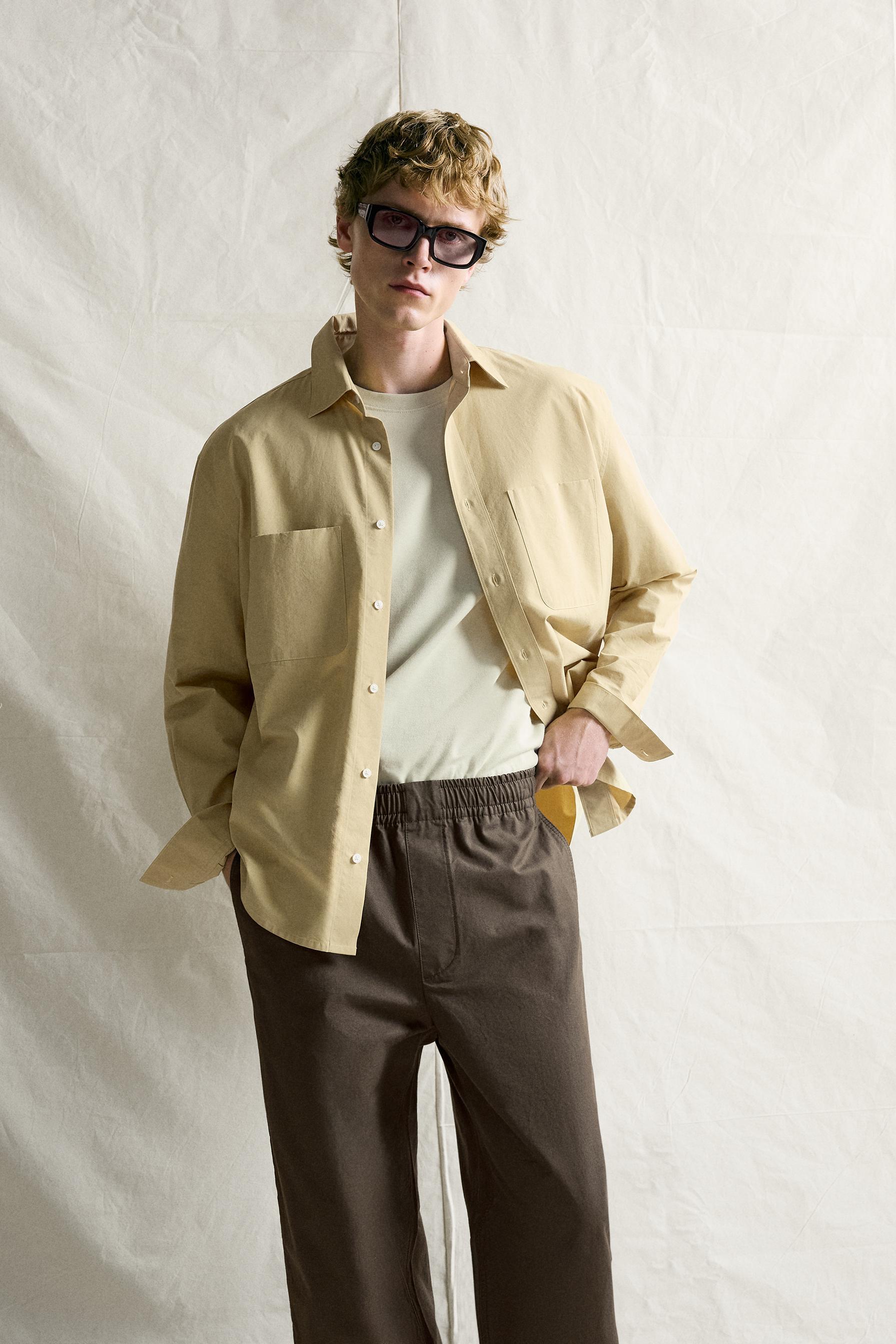 Zara PAMUKLU BARREL FIT PANTOLON görsel 6