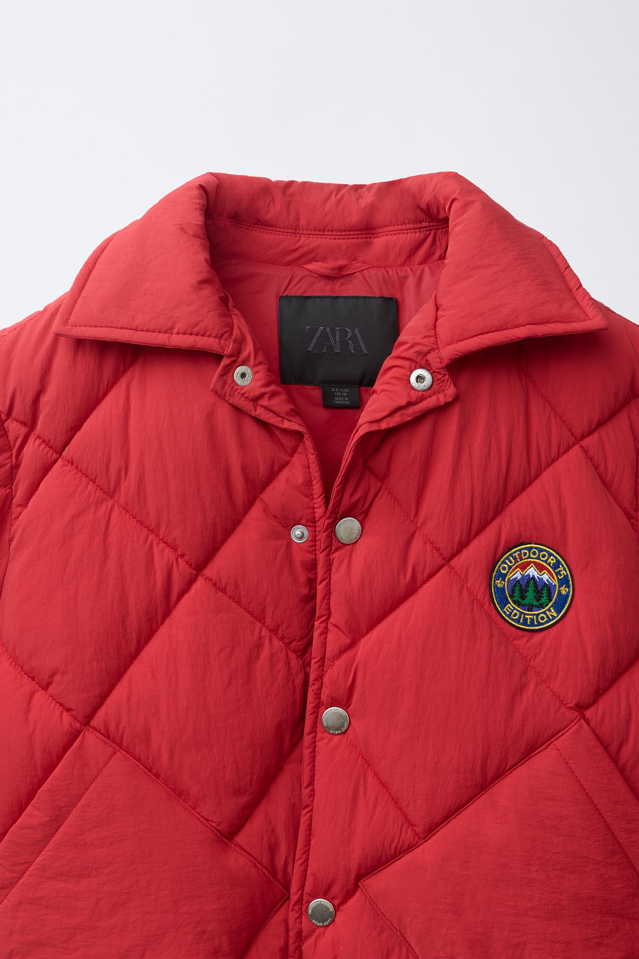 Детские куртки Zara QUILTED PATCH BOMBER JACKET — фото 7