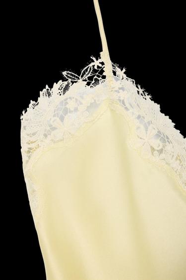 SILK CAMISOLE TOP KATE MOSS X ZARA - Yellow by Zara