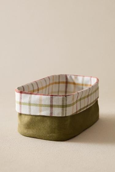 PANIER À PAIN COTON CARREAUX - Vert de Zara - Image 5