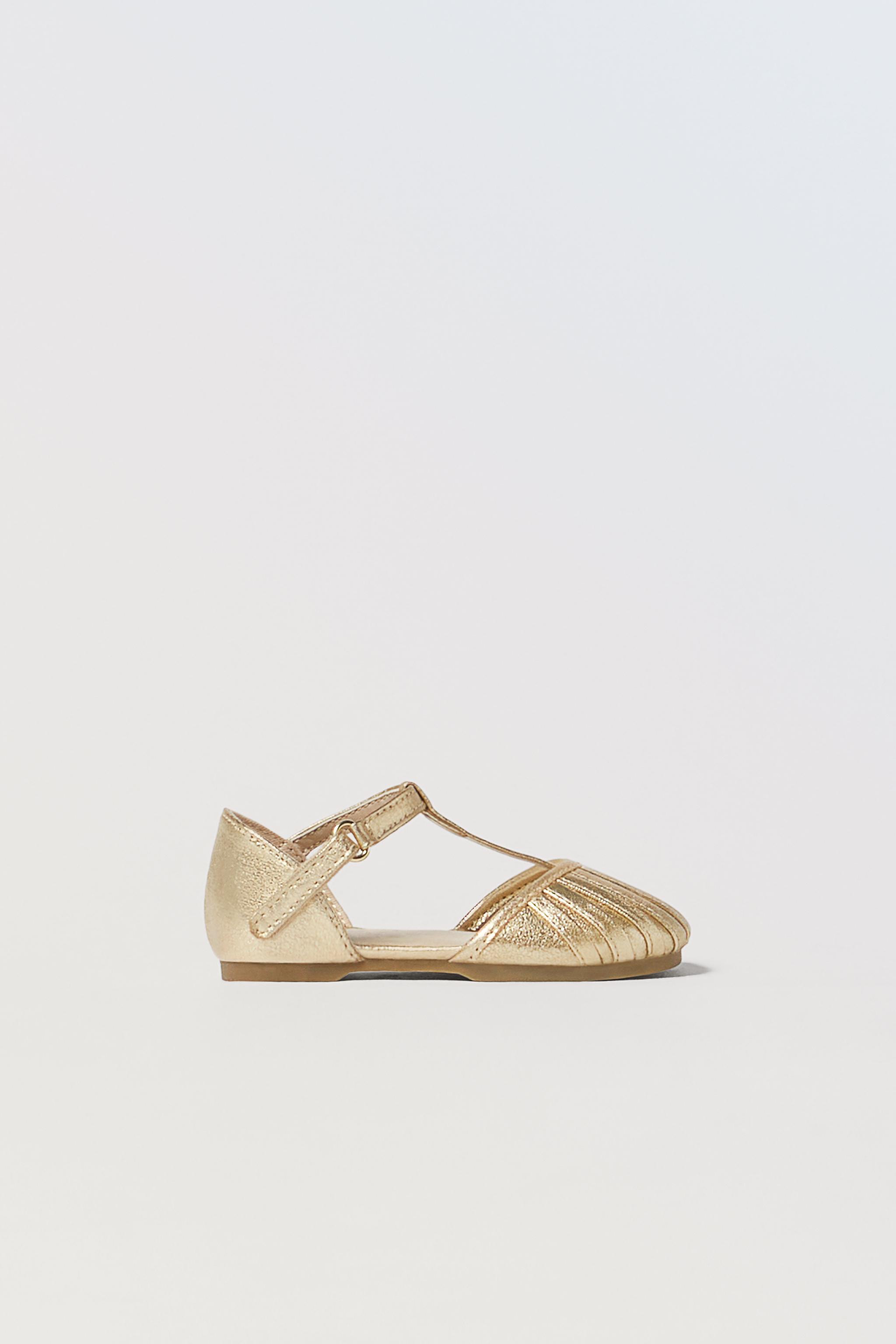 Zara sales gold flats