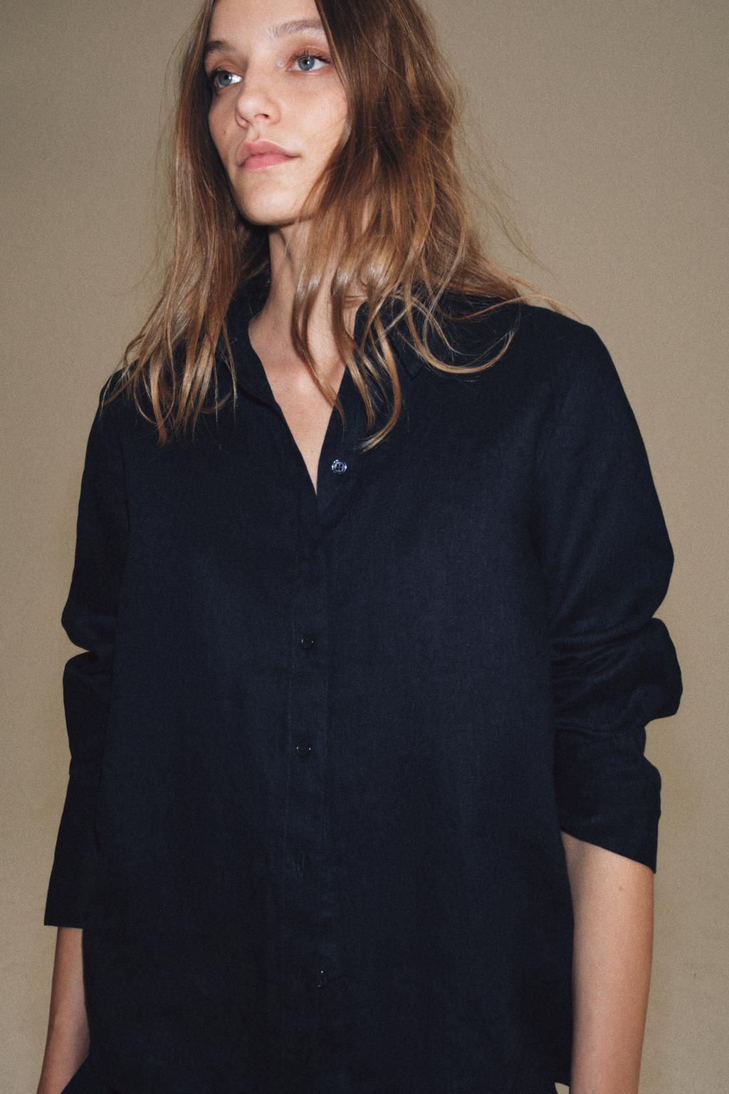 ZW COLLECTION 100% LINEN SHIRT