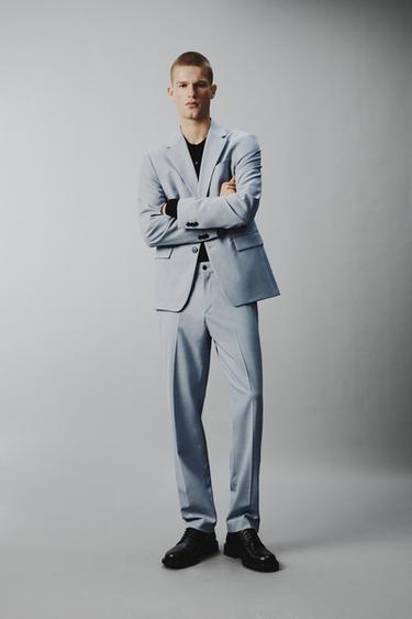 BLAZER კოსტიუმის მჭიდროდ მორგებული - Zara-ს Sky blue - სურათი 0