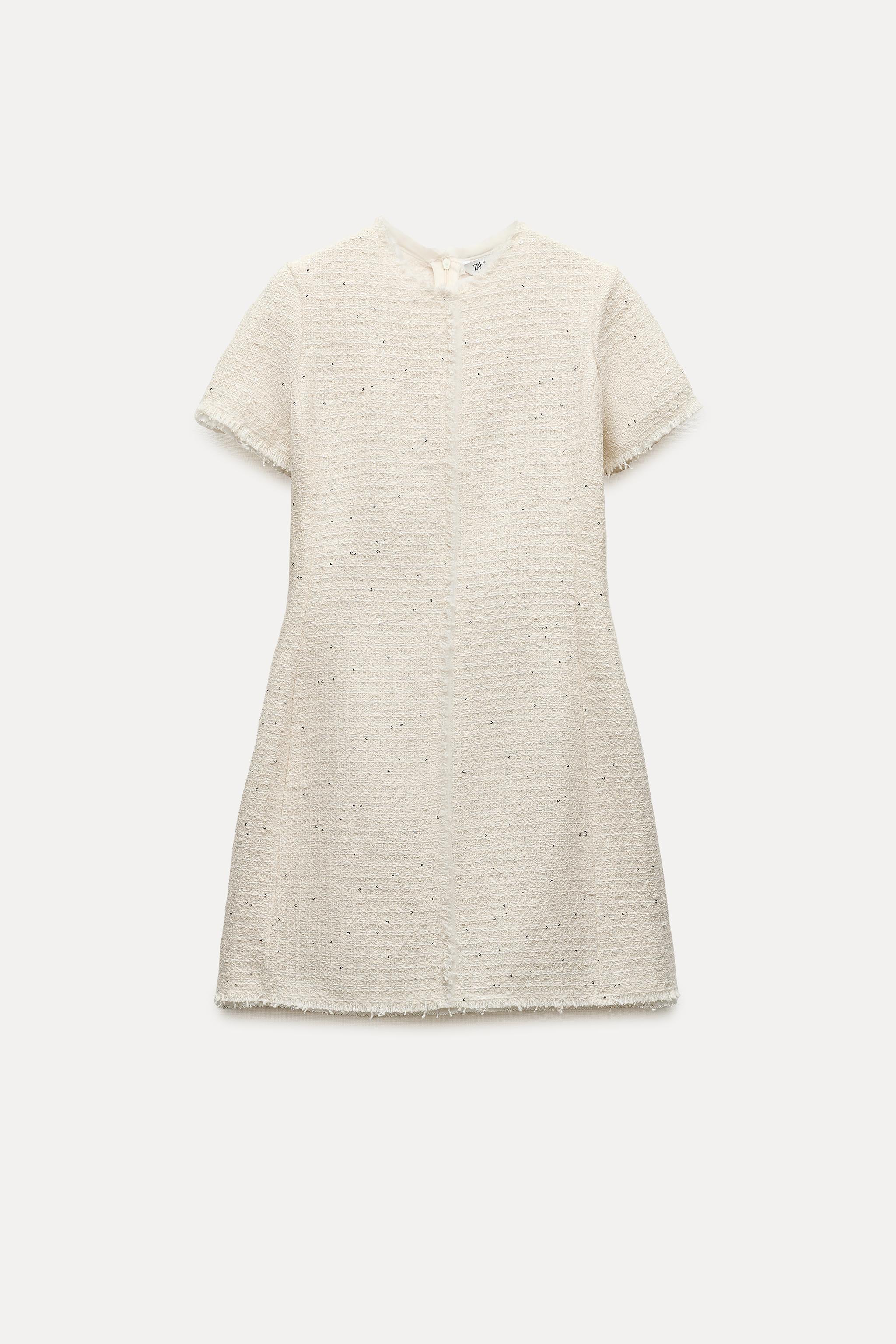 SHORT STRUCTURED DRESS ZW COLLECTION - White | ZARA United States