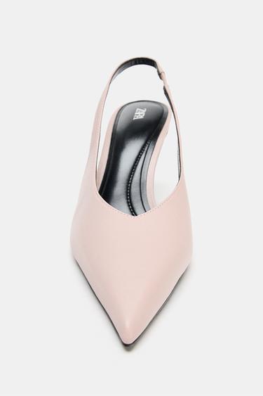 CHAUSSURES À TALONS OUVERTES À L'ARRIÈRE - Rose de Zara - Image 4