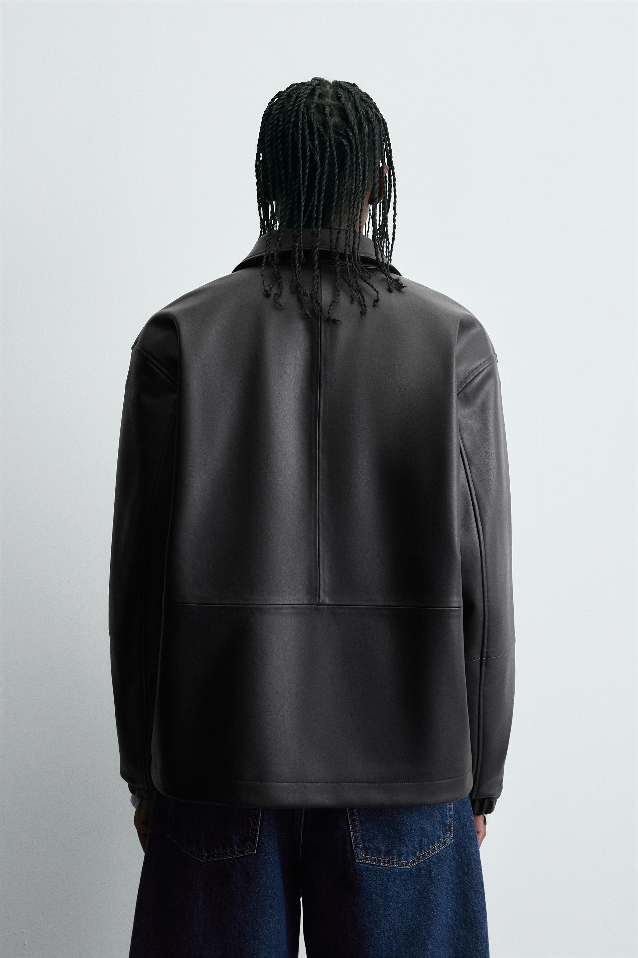 FAUX LEATHER JACKET - Brown | ZARA United States