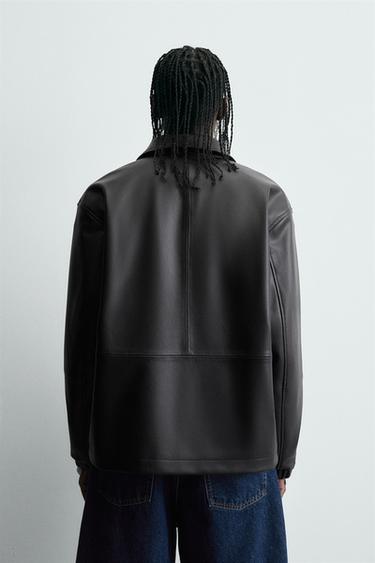 FAUX LEATHER JACKET - Black by Zara - Image 2